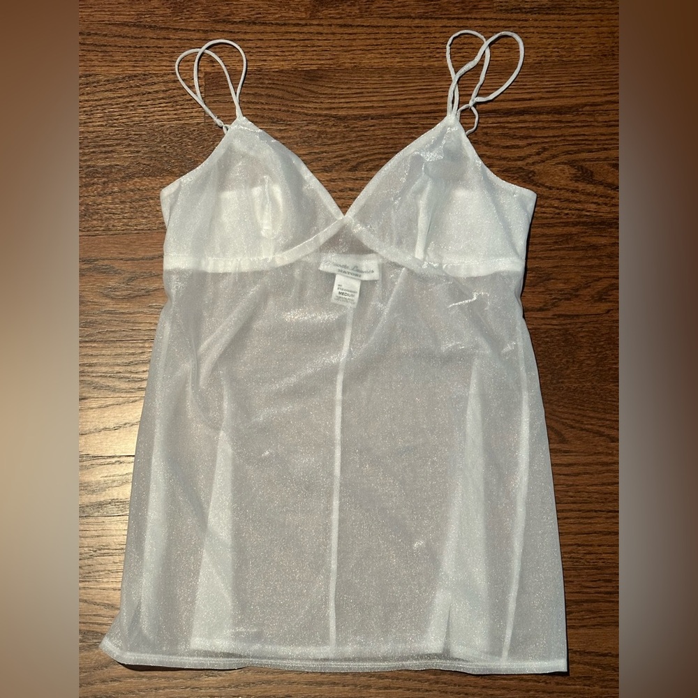 Natori Sheer White Women's Adjustable Camisole